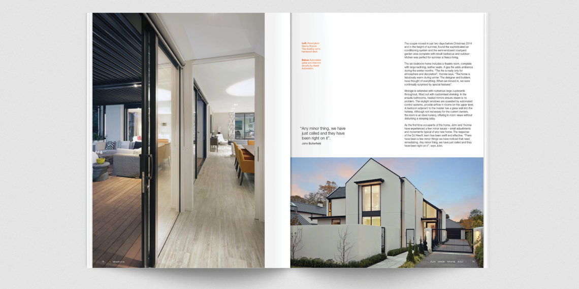 DJ Hewitt Builders - Homes 2 Magazine Spread 4