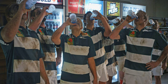 Four Square Brand Campaign Always looking after the locals - rugby players