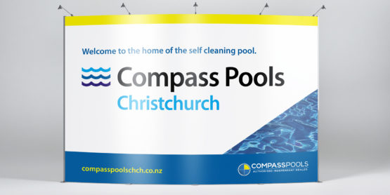 Compass Pools Brand Identity Teardrop Banner2