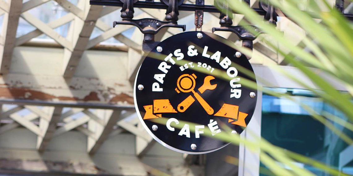 Parts & Labour Café Sign2